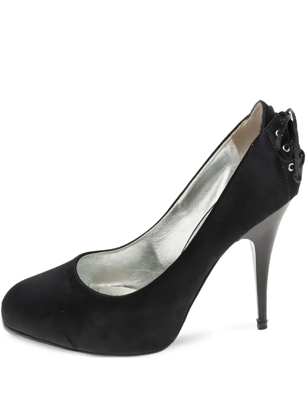 pre-owned 110mm lace-up pumps