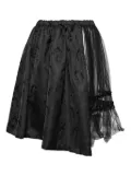 Comme Des Garçons Pre-Owned floral-embroidered mini skirt - Black
