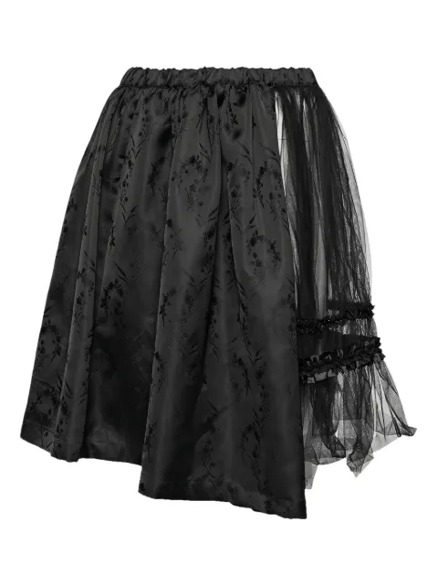 Comme Des Garçons Pre-Owned  floral-embroidered mini skirt
