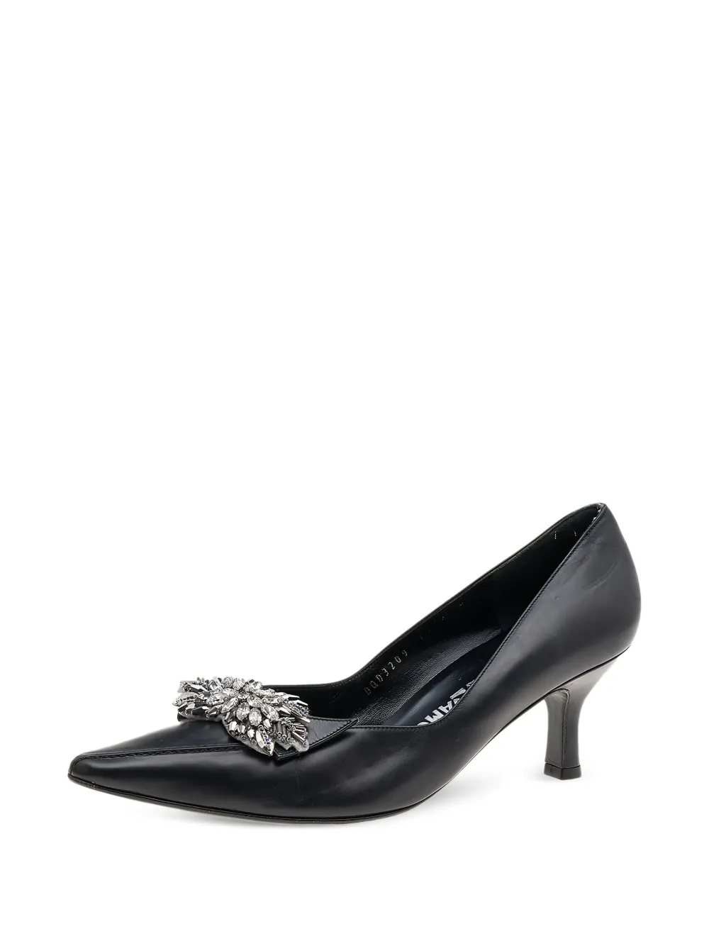 Ferragamo Pre-Owned Pumps verfraaid met kristallen - Zwart