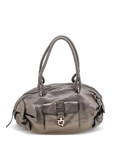 Ferragamo Pre-Owned metallic leather shoulder bag