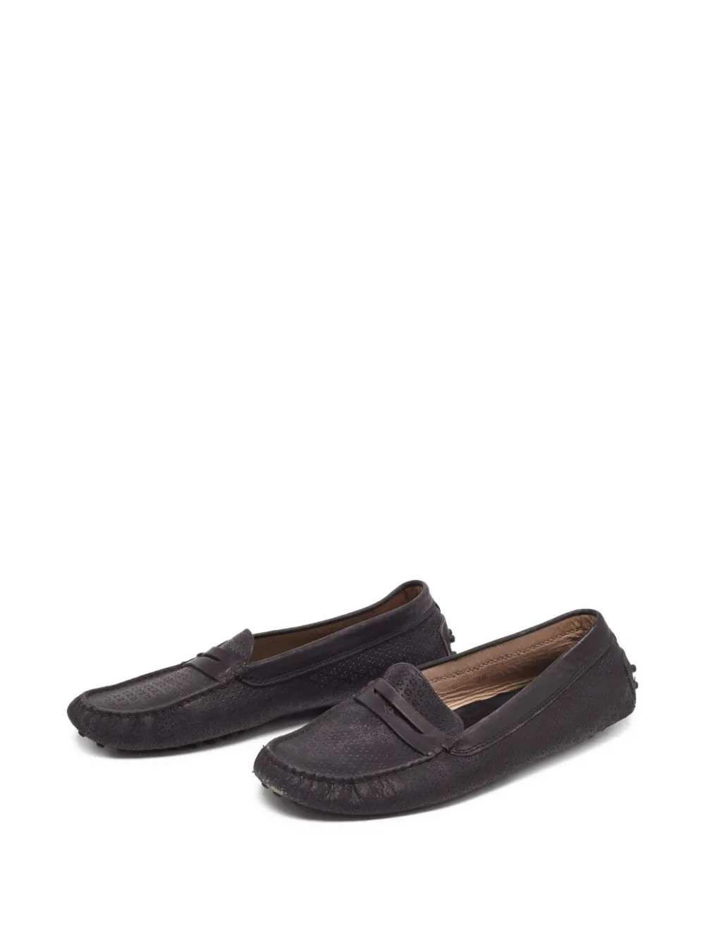 Tod's Vintage Leren loafers - Zwart