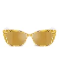 Dolce & Gabbana Eyewear baroque-print cat-eye sunglasses - Yellow