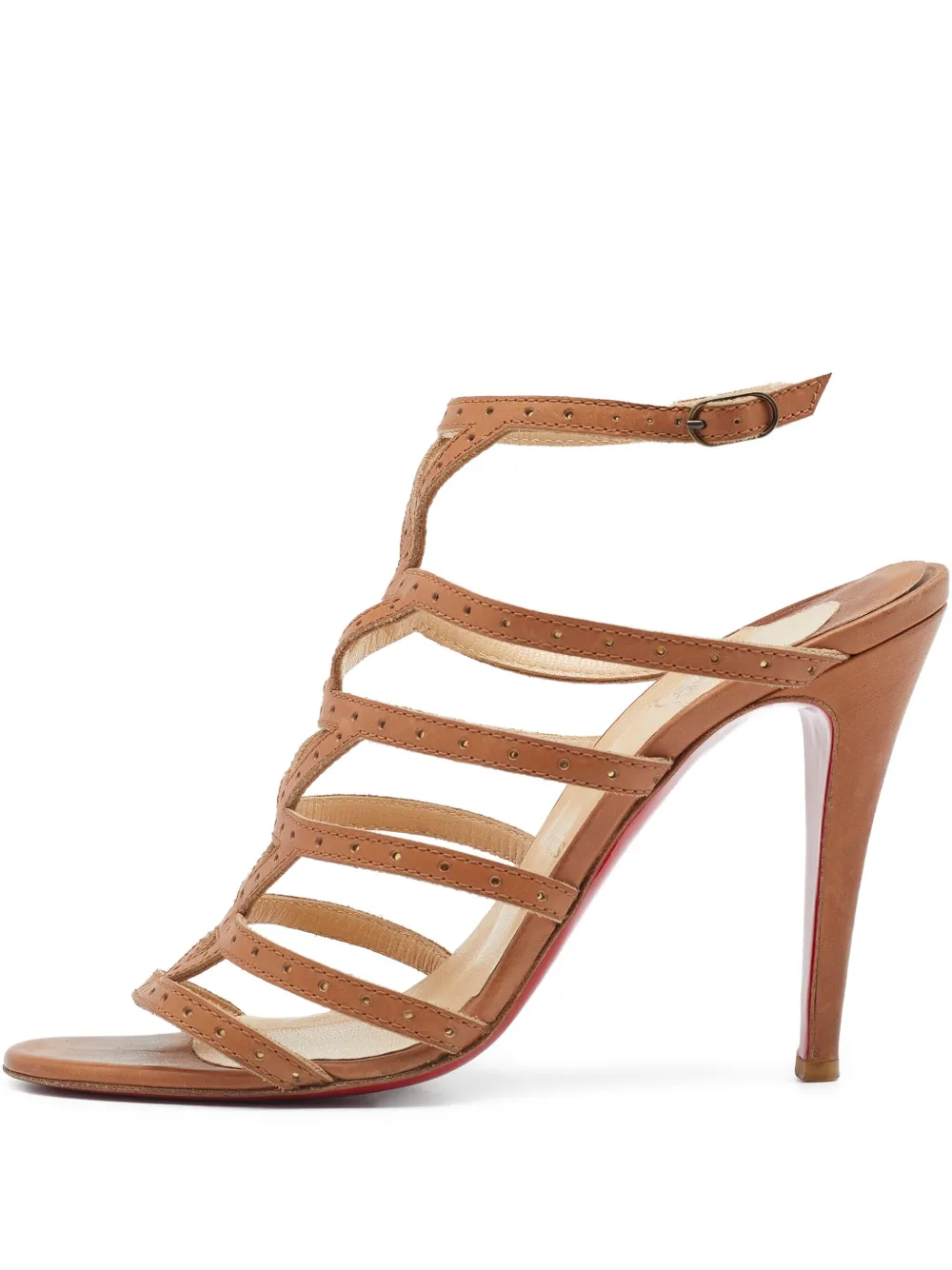 Christian Louboutin Pre-Owned ストラップサンダル 120mm - ニュートラル Christian Louboutin Pre-Owned ストラップサンダル 120mm - ニュートラル