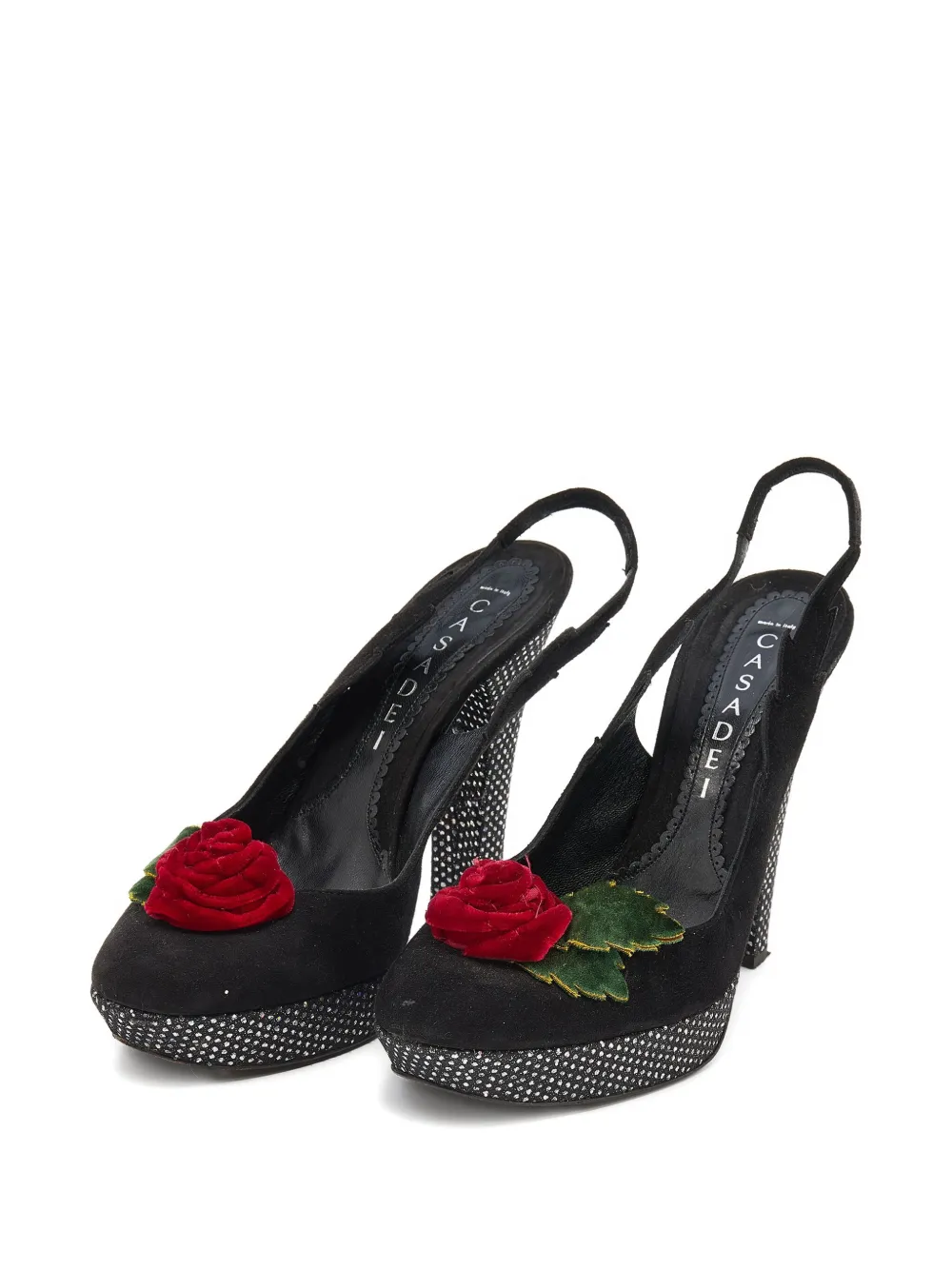 Casadei Vintage Pre-owned 125mm Rose-detail pumps | Image 2