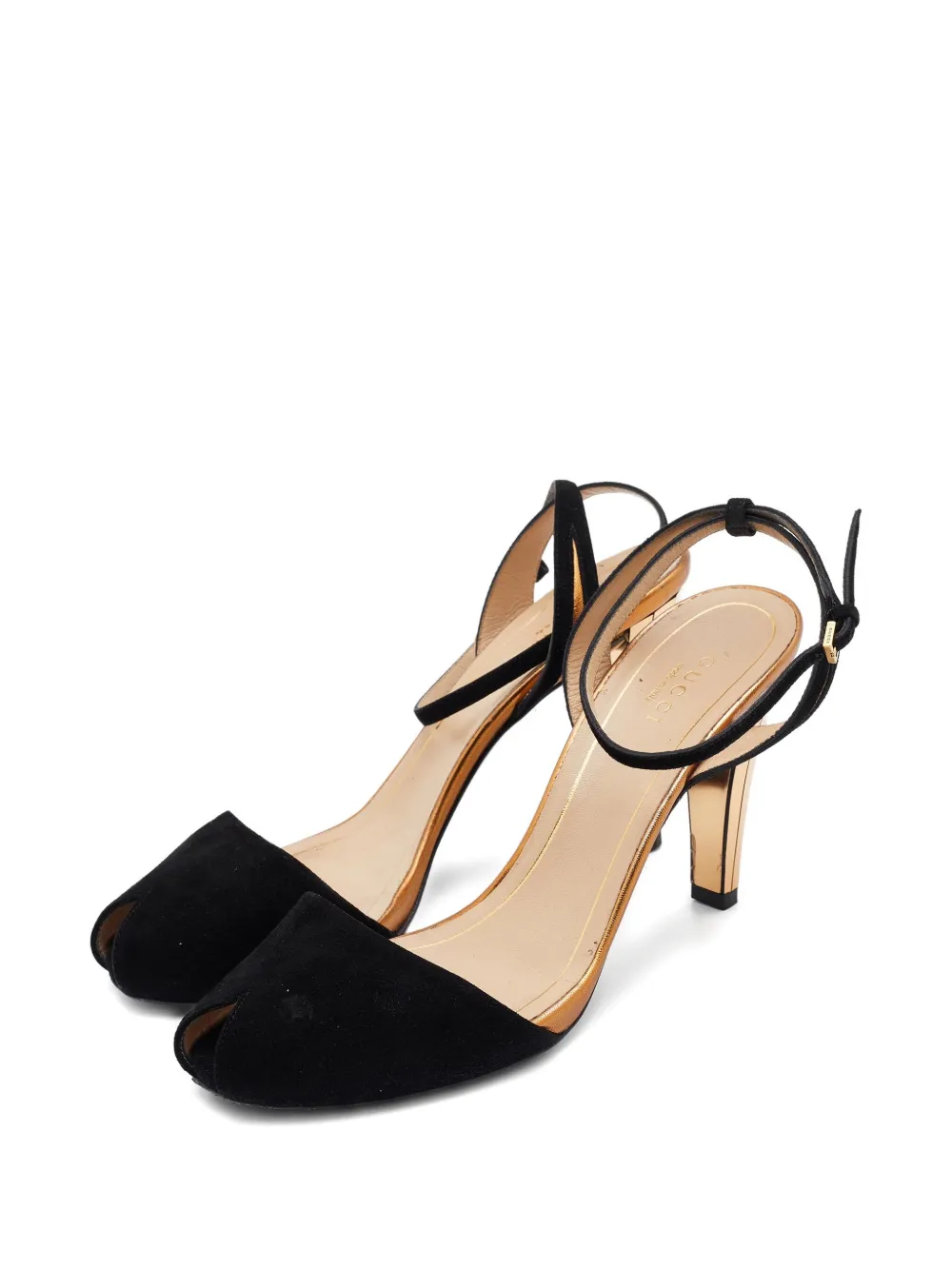 Gucci Pre-Owned Suède sandalen - Zwart