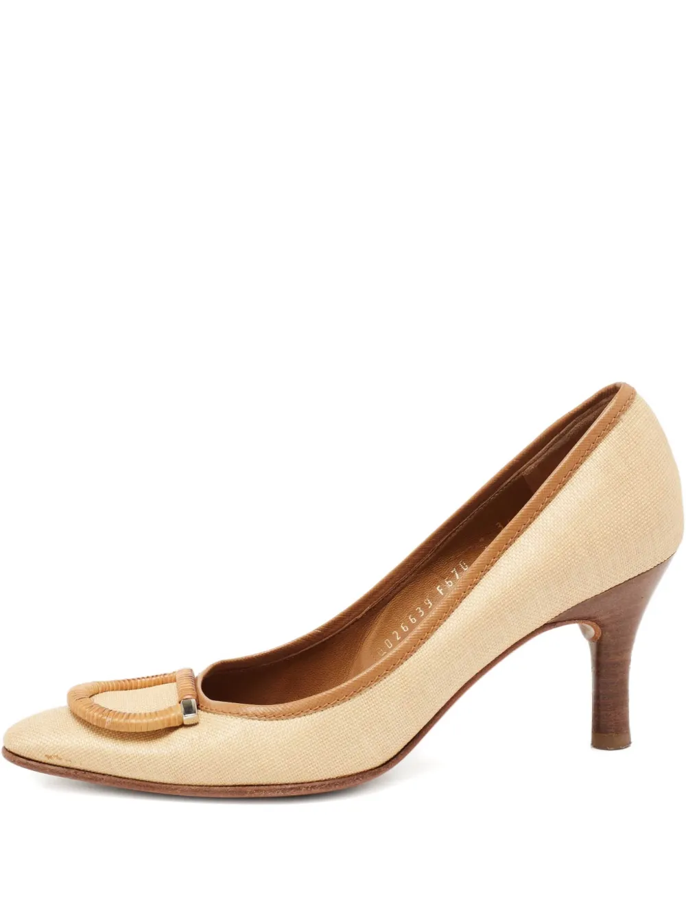 Ferragamo Pre-Owned 90mm Gancini pumps | Neutrals | Image 1