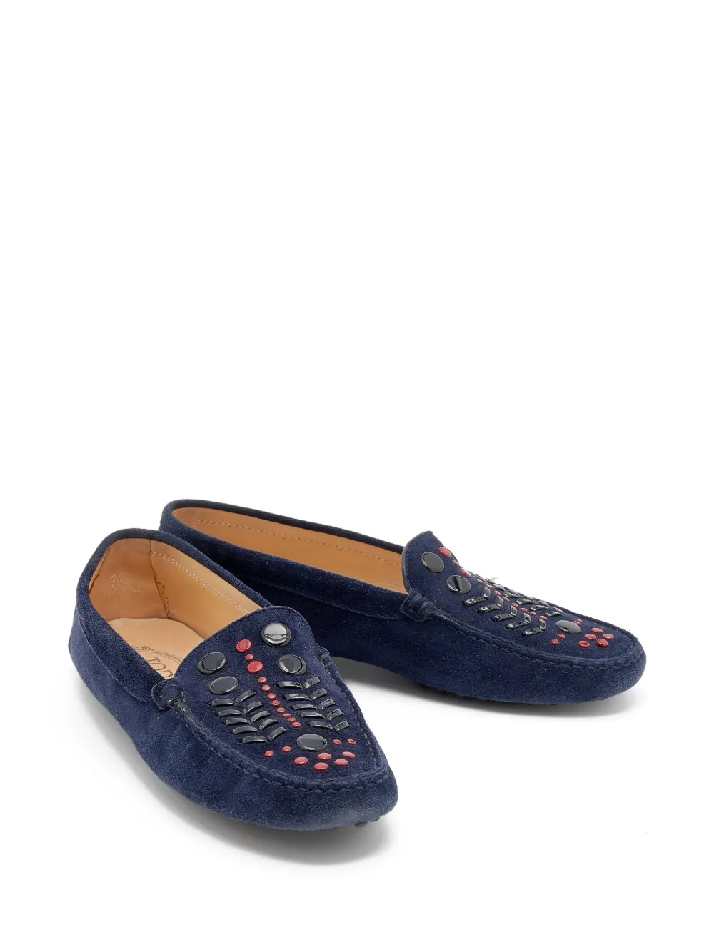 Tod's Vintage Pre-owned suède loafers verfraaid met studs - Blauw
