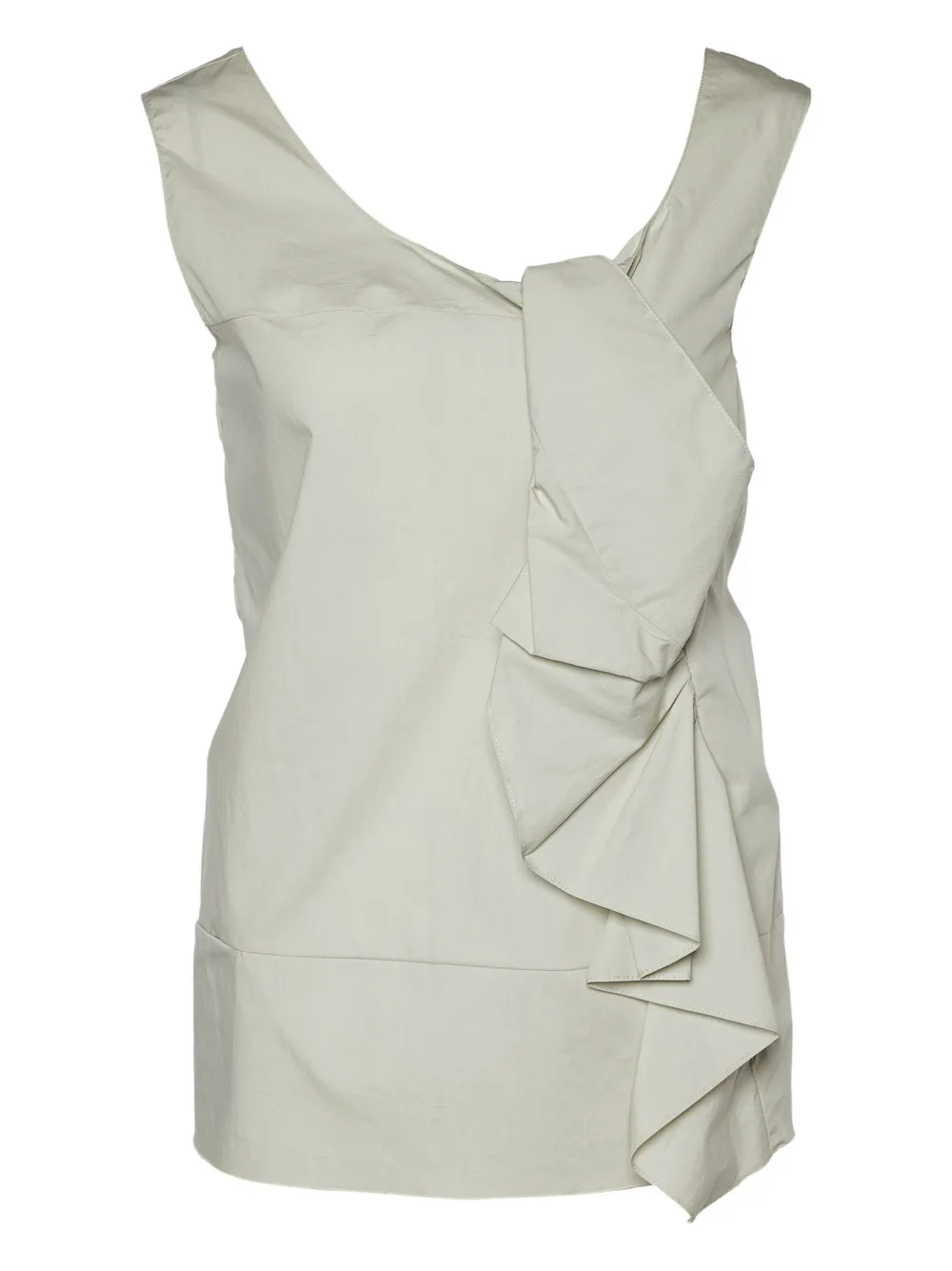 Marni Pre-Owned draped ruffle top | Green | Image 1