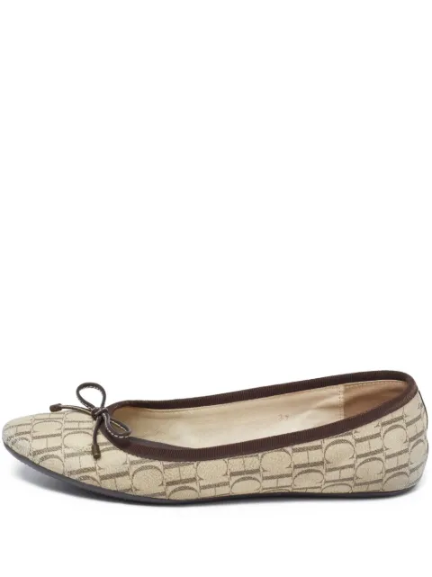 Carolina Herrera Vintage pre-owned logo-print ballet flats