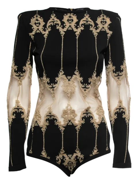 Balmain Pre-Owned embroidered bodysuit 