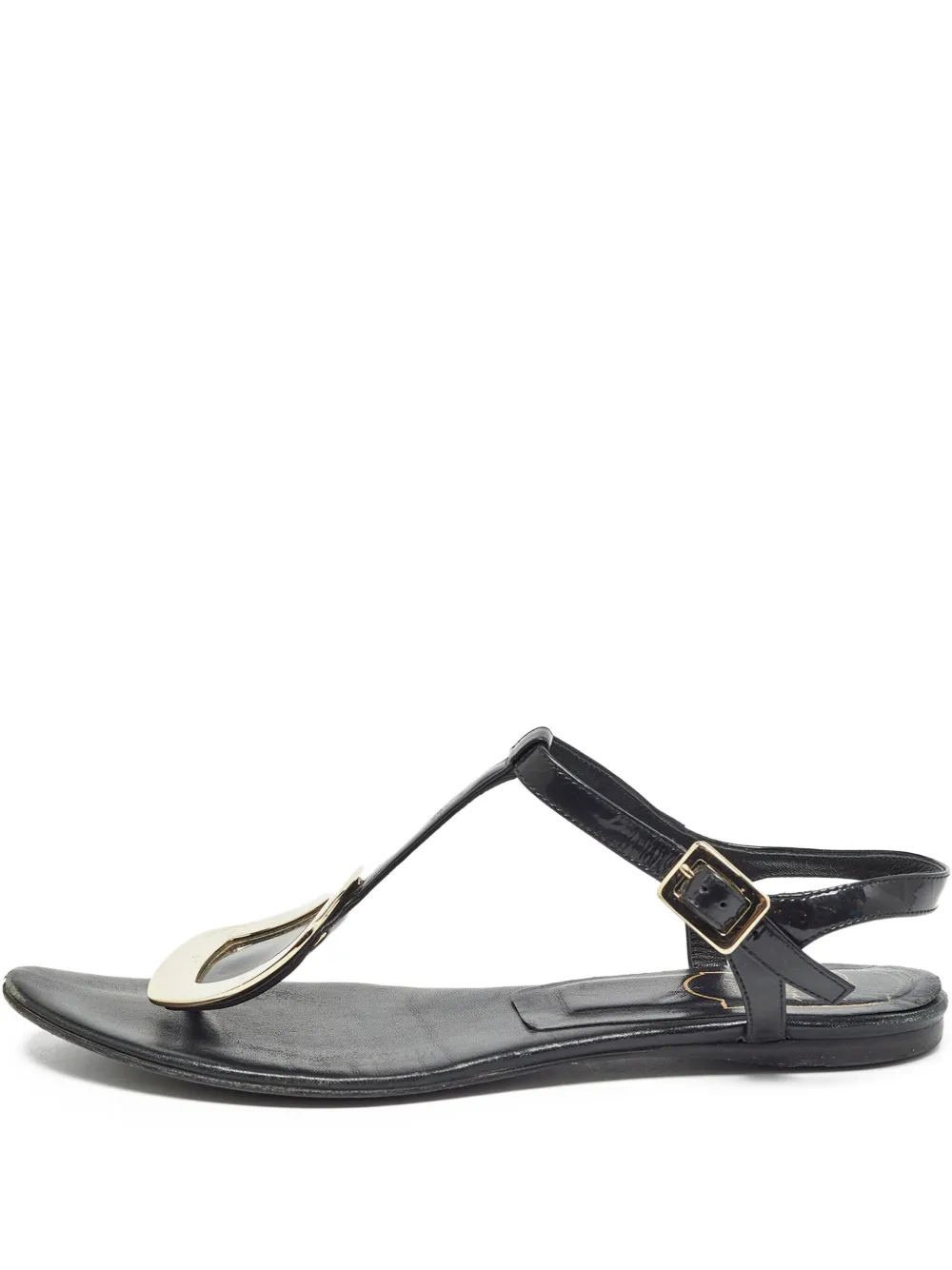 pre-owned appliqué-detail sandals