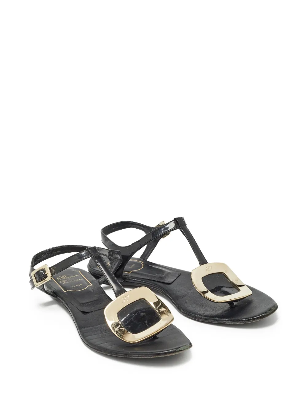 Roger Vivier Vintage Pre-owned sandalen met applicatie - Zwart