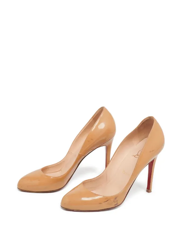 Christian Louboutin Pre-Owned Ron Ron Patent Pumps | Neutrals