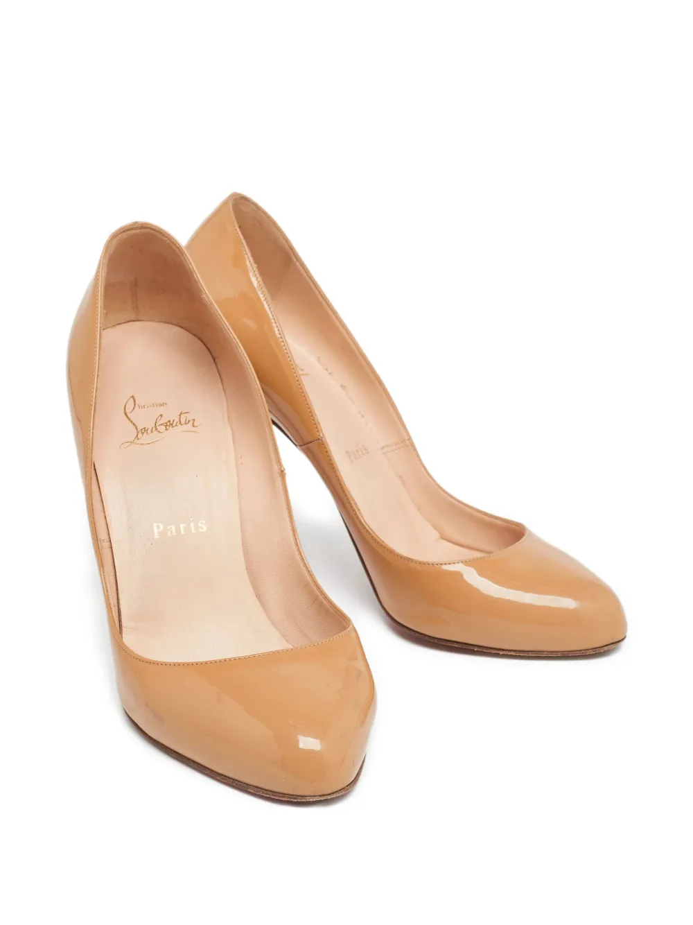 Christian Louboutin Pre-Owned Ron Ron lakleren pumps - Beige