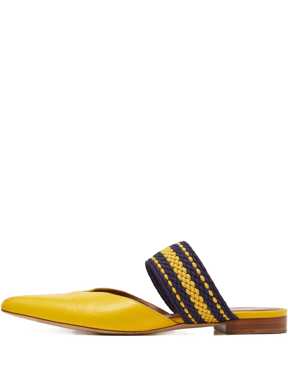 Malone Souliers pre-owned braided-strap mules | Yellow | Image 1