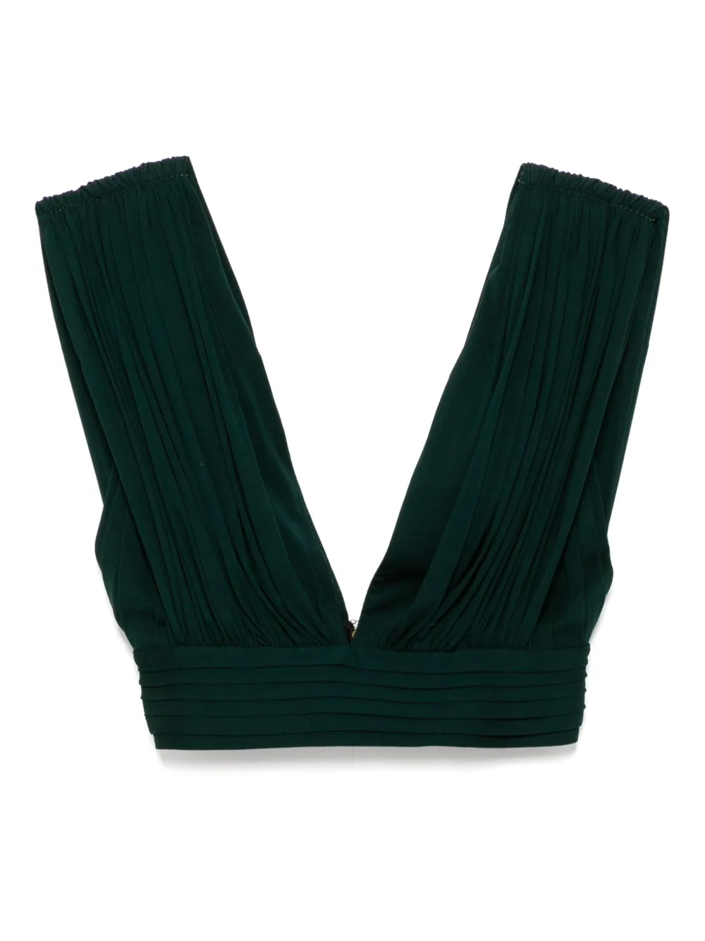 Herve L. Leroux ruched top | Green | Image 1