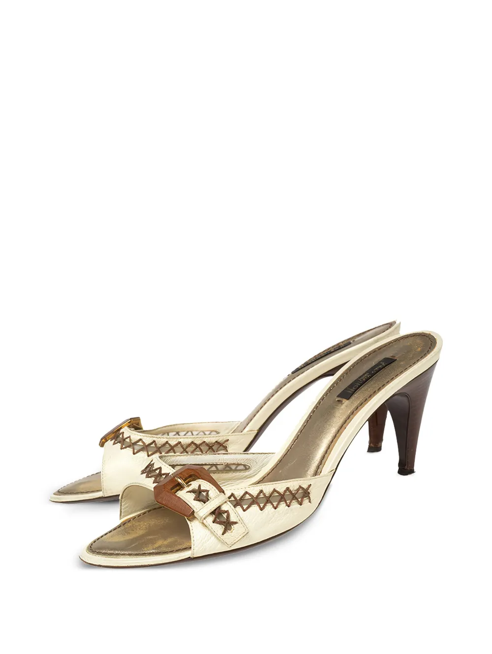 Louis Vuitton Pre-Owned Sandalen met leren hak - Wit