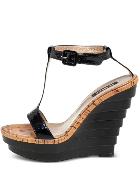 Le Silla pre-owned 130mm T-strap wedge sandals