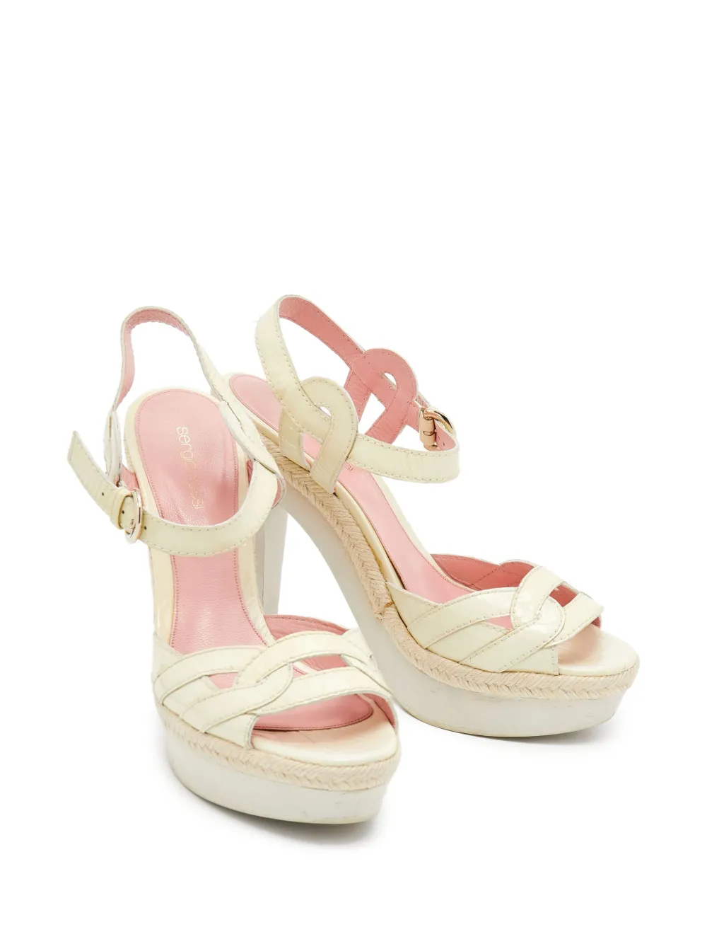 Sergio Rossi Vintage 125mm interlocked-strap platform sandals | Image 2