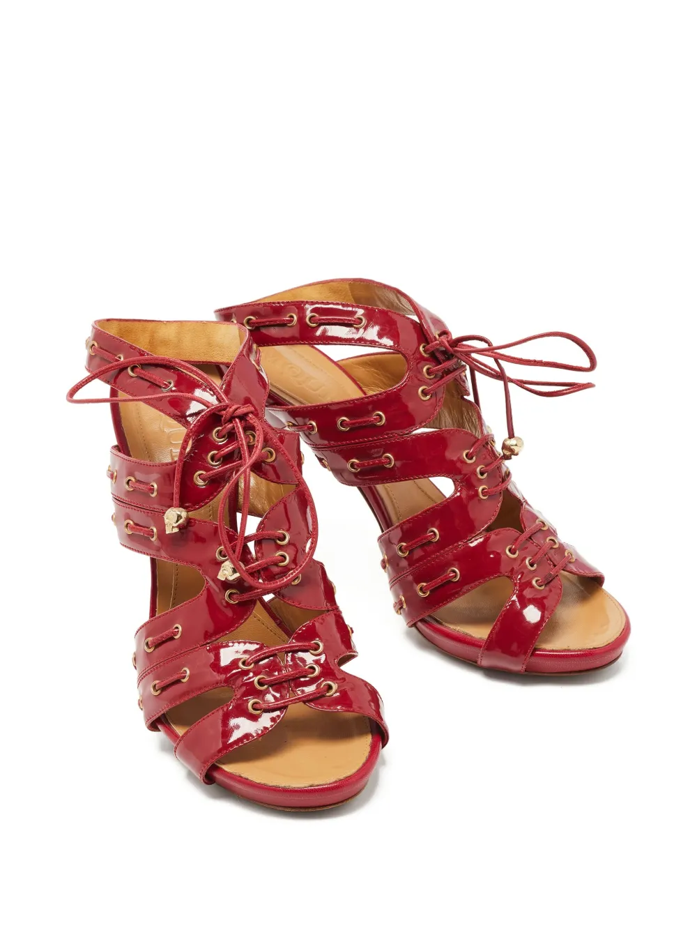 Alexander McQueen Pre-Owned 120mm eyelet-detail sandals | Image 2