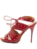 Alexander McQueen Pre-Owned 120mm eyelet-detail sandals - Red