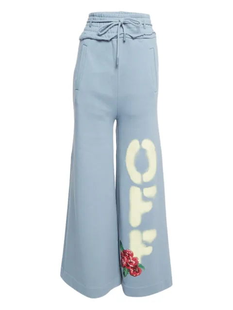 Off-White Pre-Owned rose-detail drawstring trousers