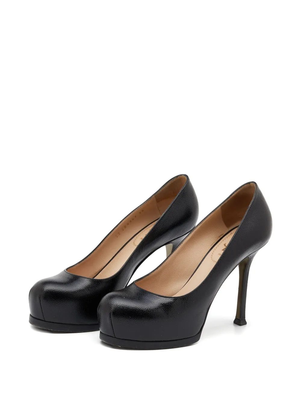Saint Laurent Pre-Owned 110 mm Tribtoo pumps met plateauzool - Zwart