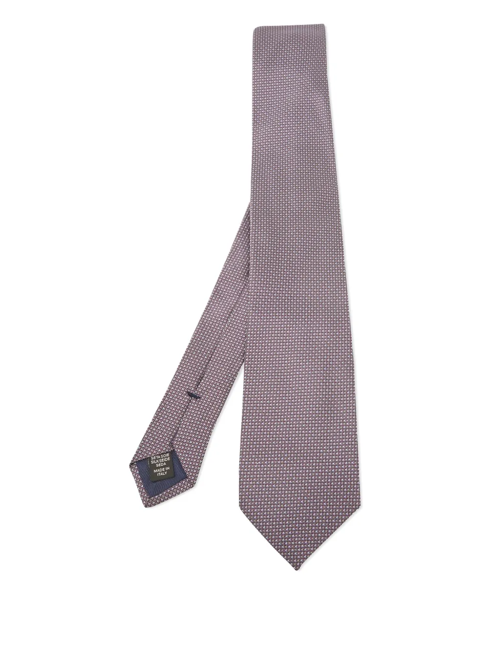 patterned silk tie