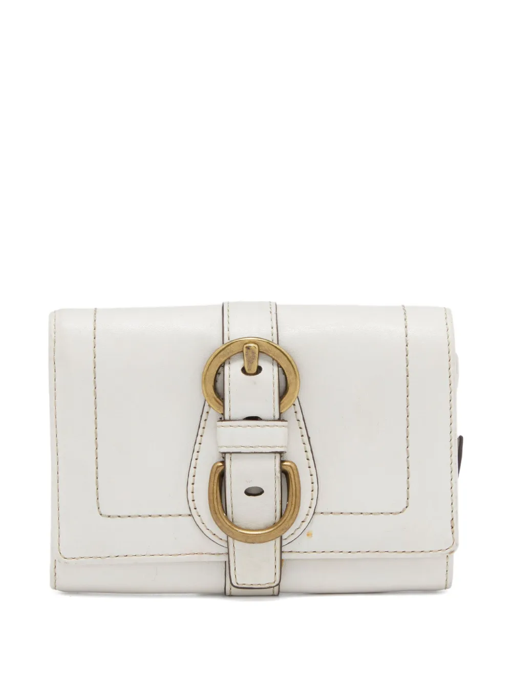 Coach Vintage pre-owned leather buckled wallet | White | Image 1
