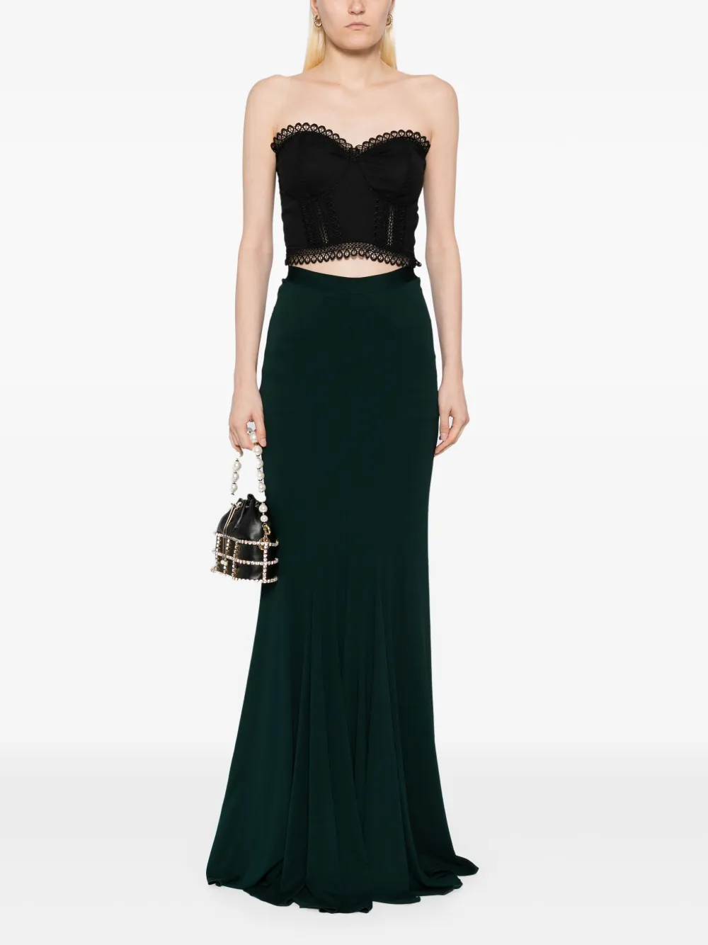 Herve L. Leroux fishtail skirt - Groen
