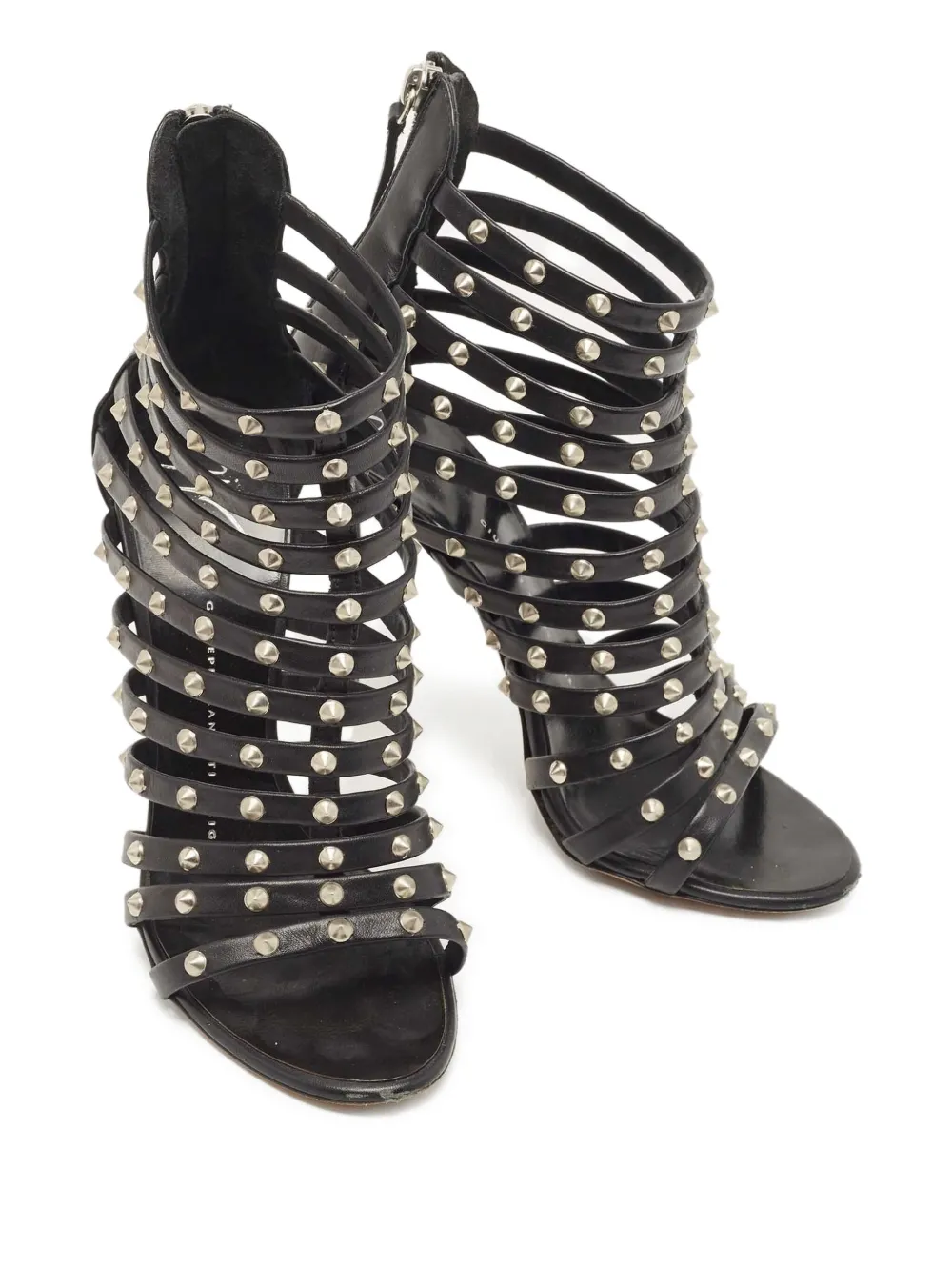 Giuseppe Zanotti Vintage Pre-owned 110 mm sandalen met spikes - Zwart