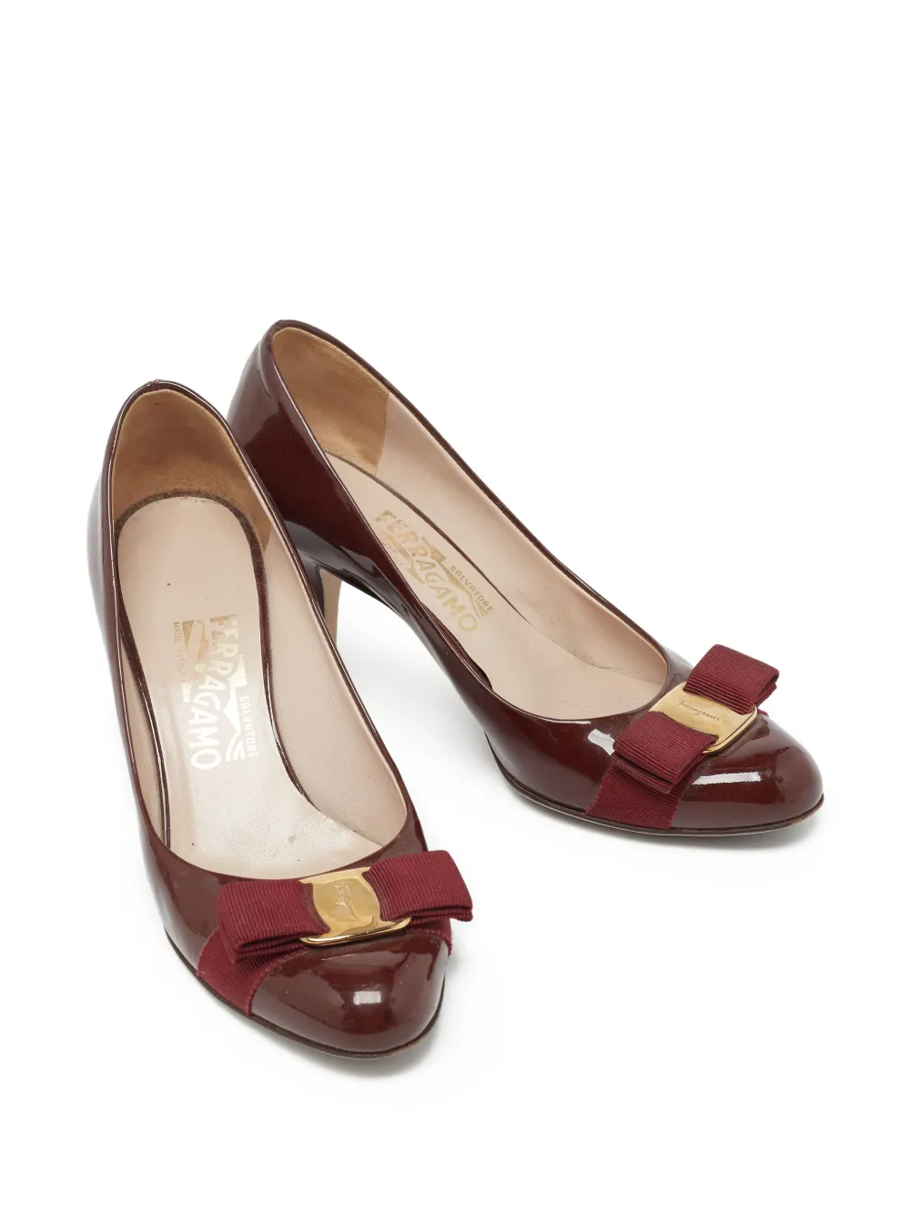 Ferragamo Pre-Owned 85mm Vara Bow pumps | Image 2