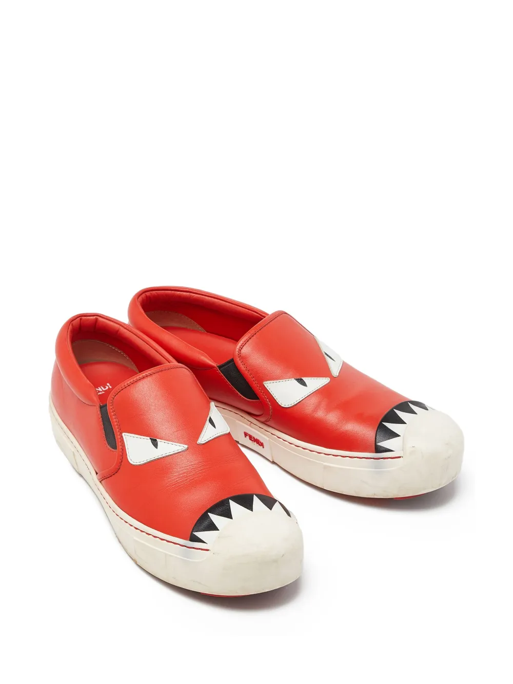 Fendi Pre-Owned Monster sneakers - Rood