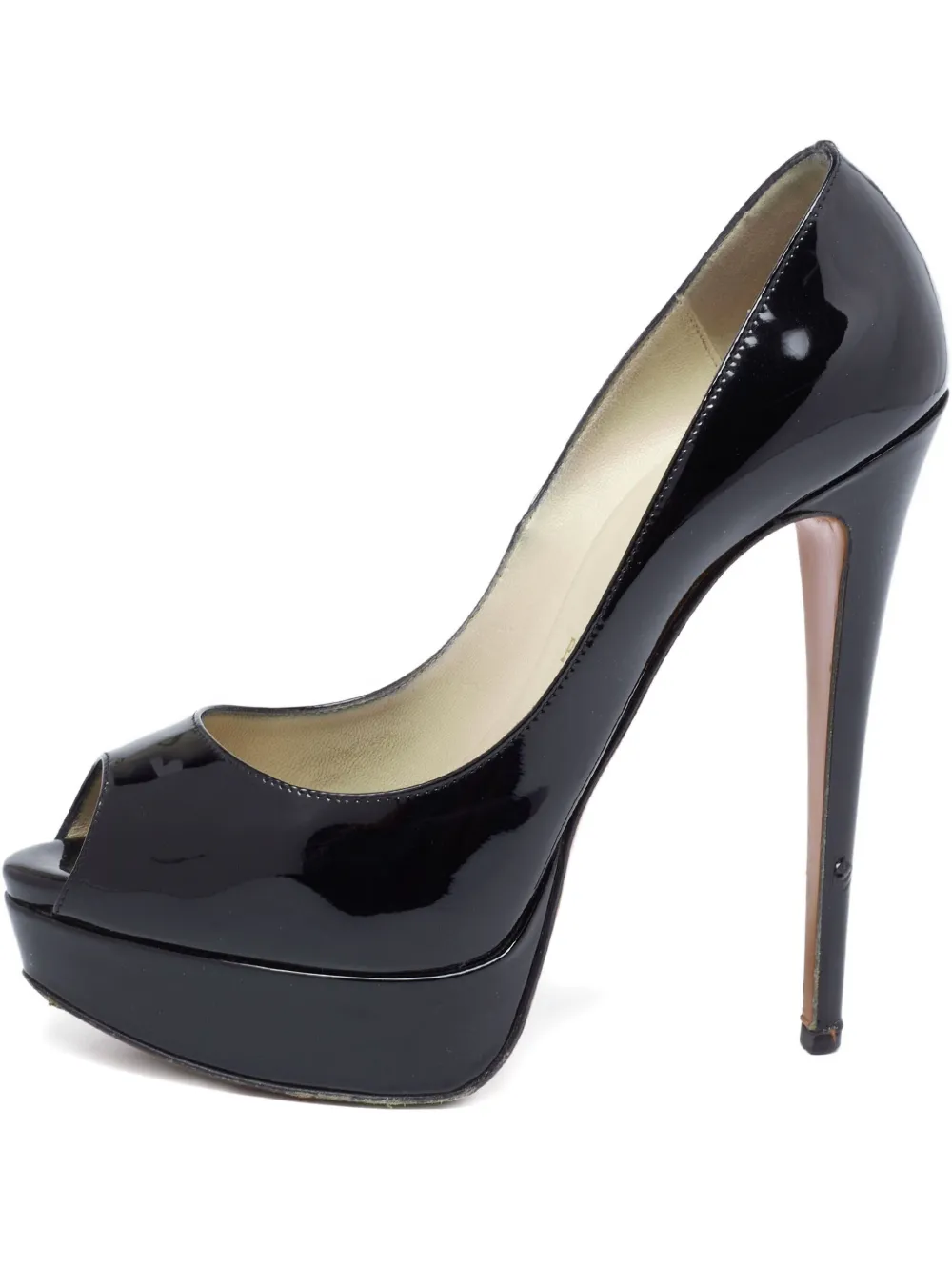 Christian Louboutin Pre-Owned 2024 Lady Peep 145mm パンプス - ブラック Christian Louboutin Pre-Owned 2024 Lady Peep 145mm パンプス - ブラック