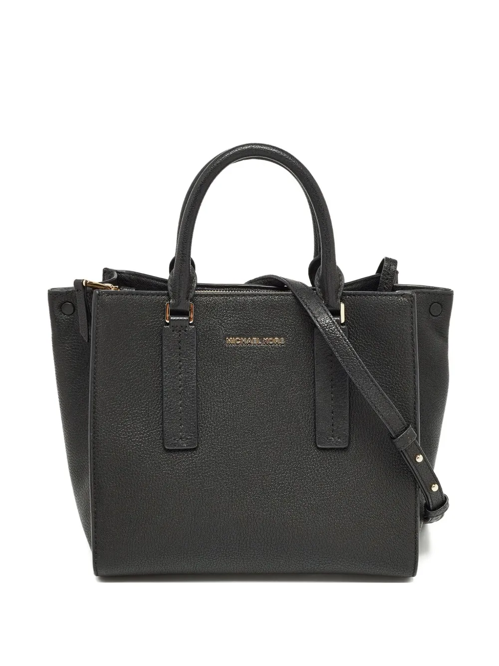 Michael Kors Vintage プレオウンド レザーハンドバッグ - ブラック Michael Kors Vintage プレオウンド レザーハンドバッグ - ブラック