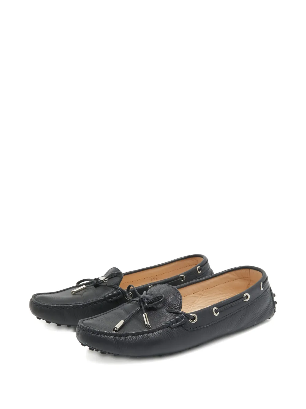 Tod's Vintage Pre-owned leren loafers met strikdetail - Blauw