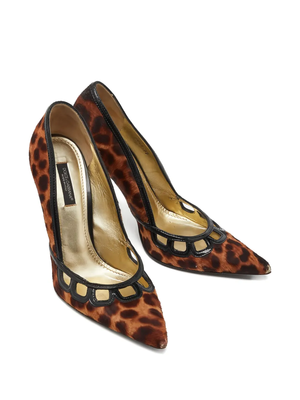 Dolce & Gabbana Pre-Owned 105 mm pumps met luipaardprint - Bruin