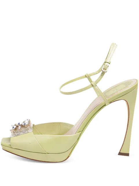 Christian Dior Pre-Owned sandalias con detalle de cristal y tacón de 120mm