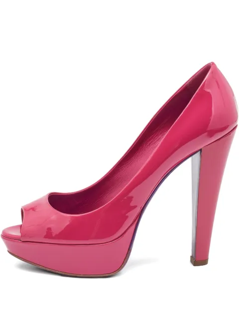 Miu Miu Pre-Owned 140mm patent-finish leather pumps