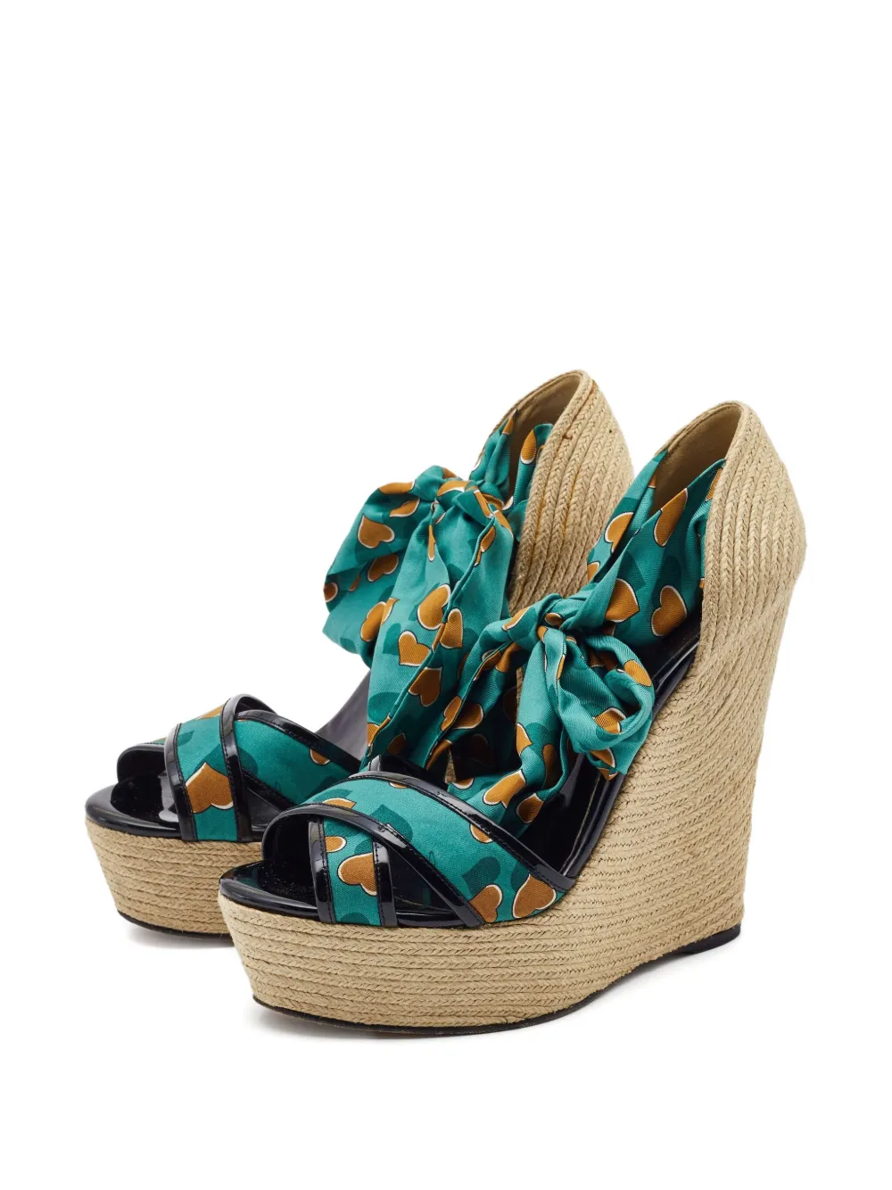 Gucci Pre-Owned 145mm wedge espadrilles | Image 2