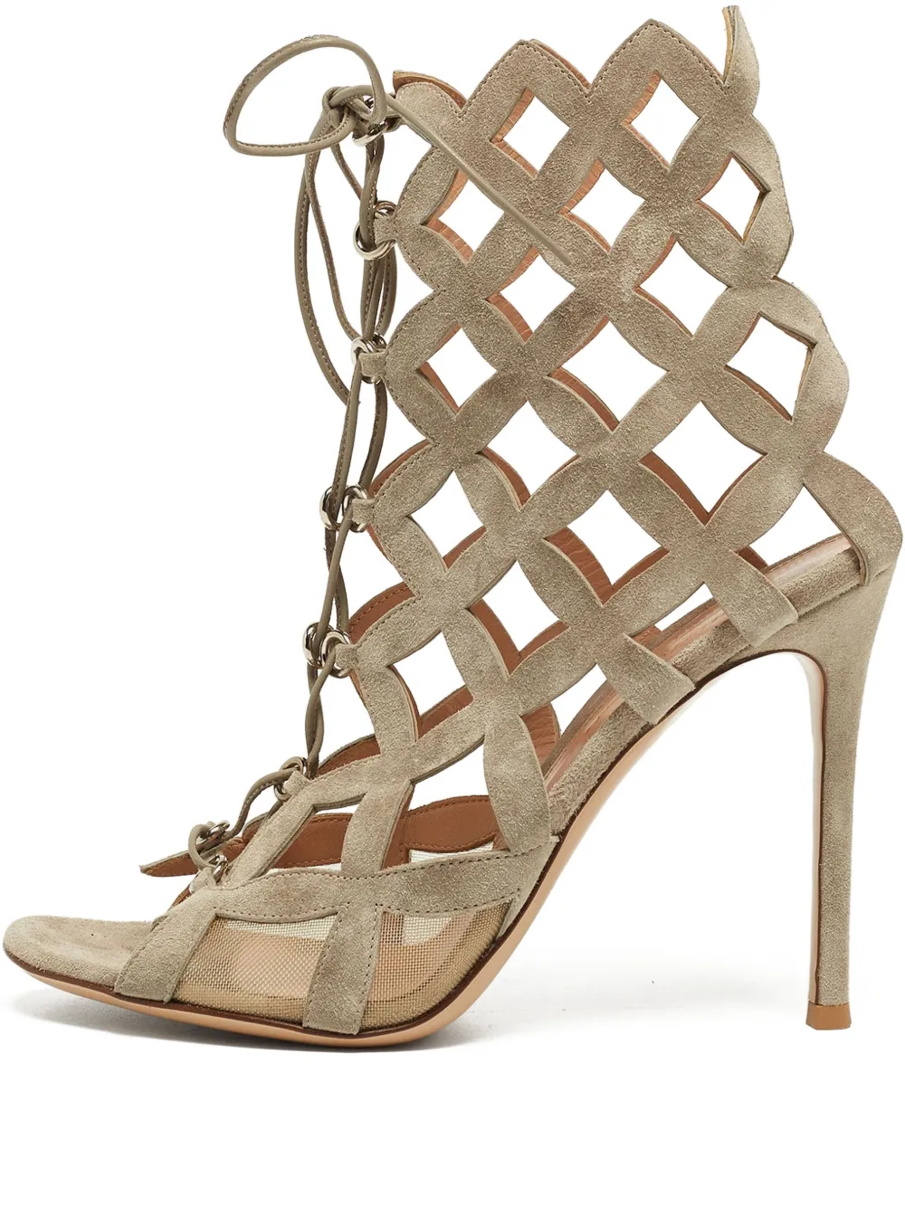 Gianvito Rossi Pre-owned 115mm mesh sandals | Neutrals | Image 1