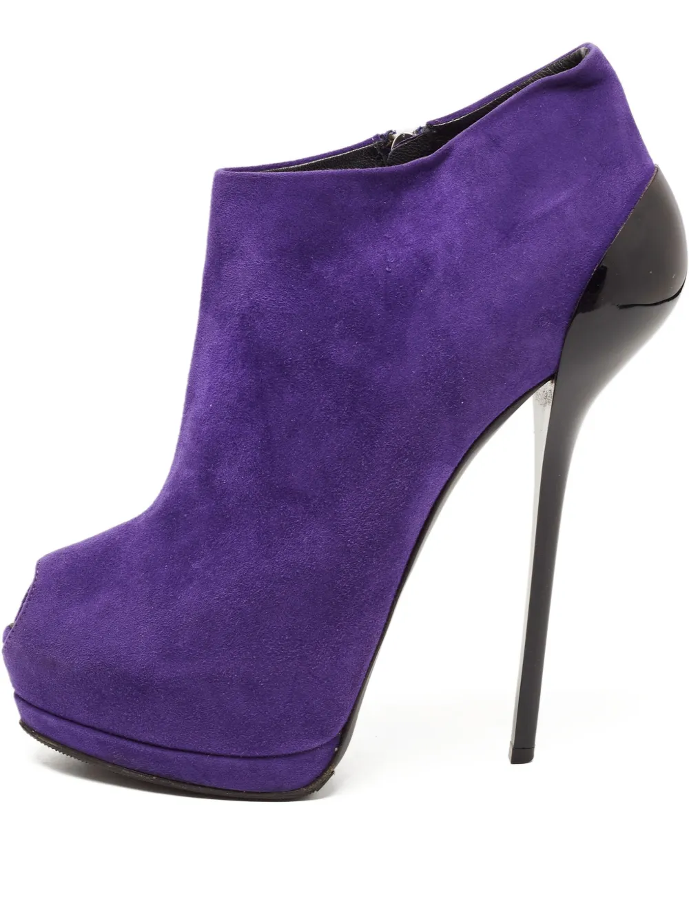 Pre-owned 160mm peep-toe platform booties