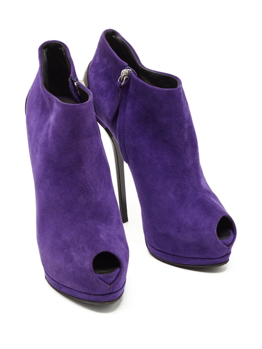 Giuseppe Zanotti Vintage Pre-owned 160 mm laarzen met plateauzool en open neus - Paars