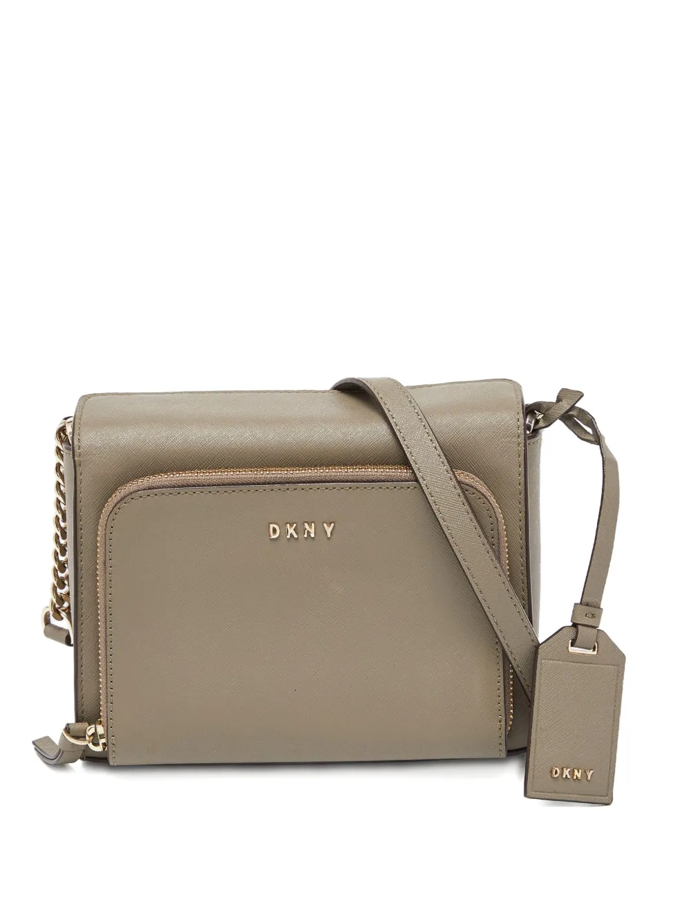 DKNY Vintage Pre-owned leather shoulder bag | Grey | Image 1