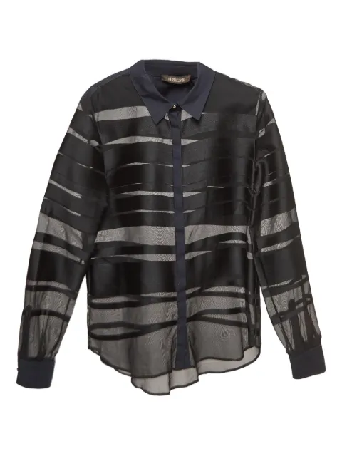 Roberto Cavalli Vintage camisa traslúcida a rayas