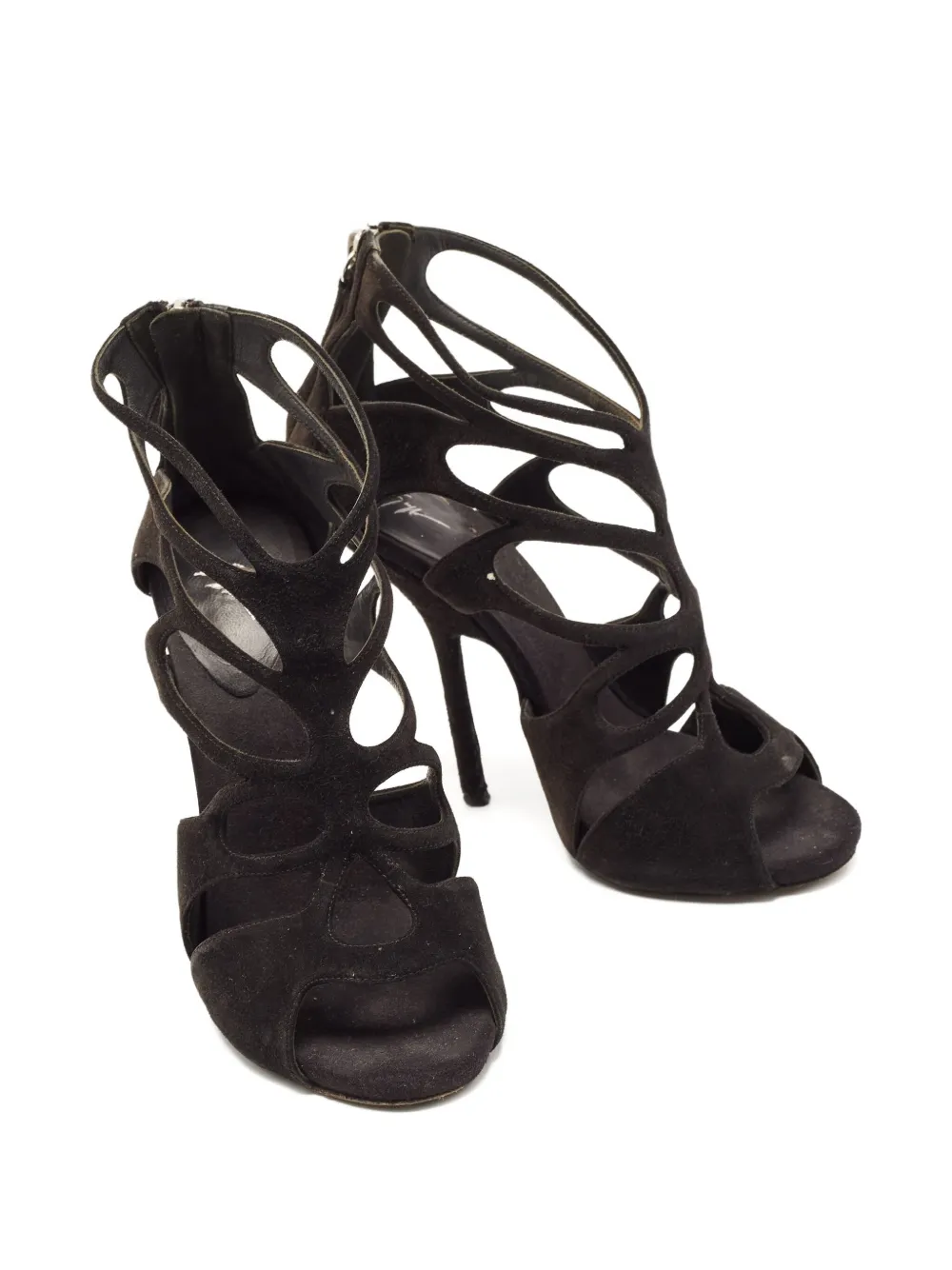 Giuseppe Zanotti Vintage 135 mm suède sandalen - Zwart