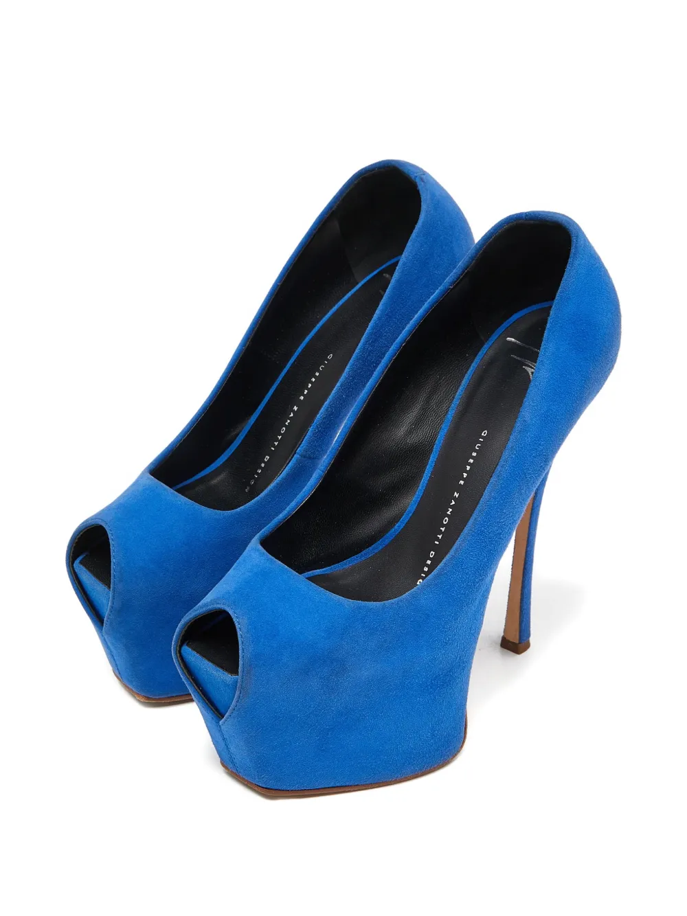 Giuseppe Zanotti Vintage Pumps met plateauzool en open neus - Blauw