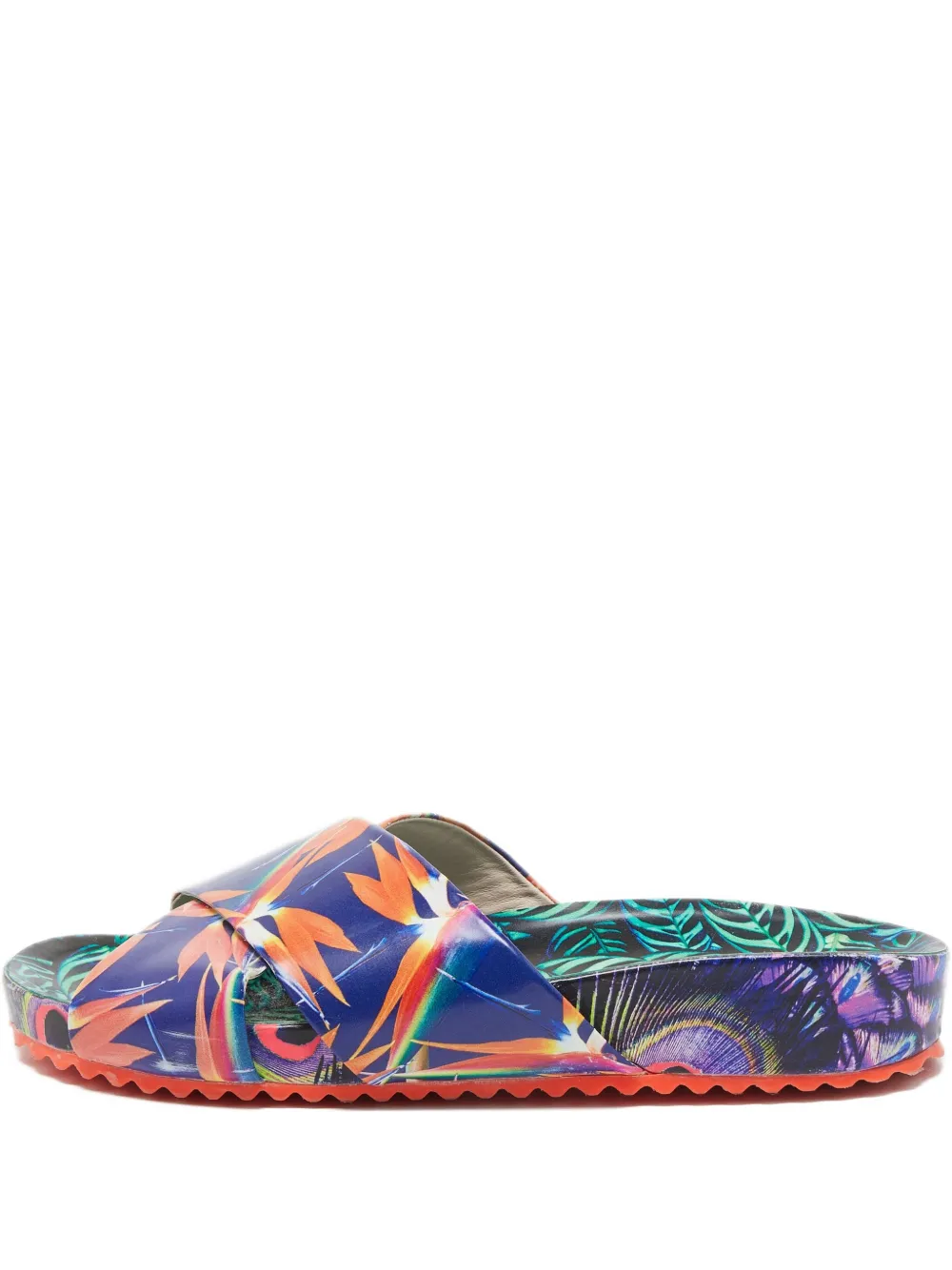 Sophia Webster pre-owned floral-print sandals - Blu
