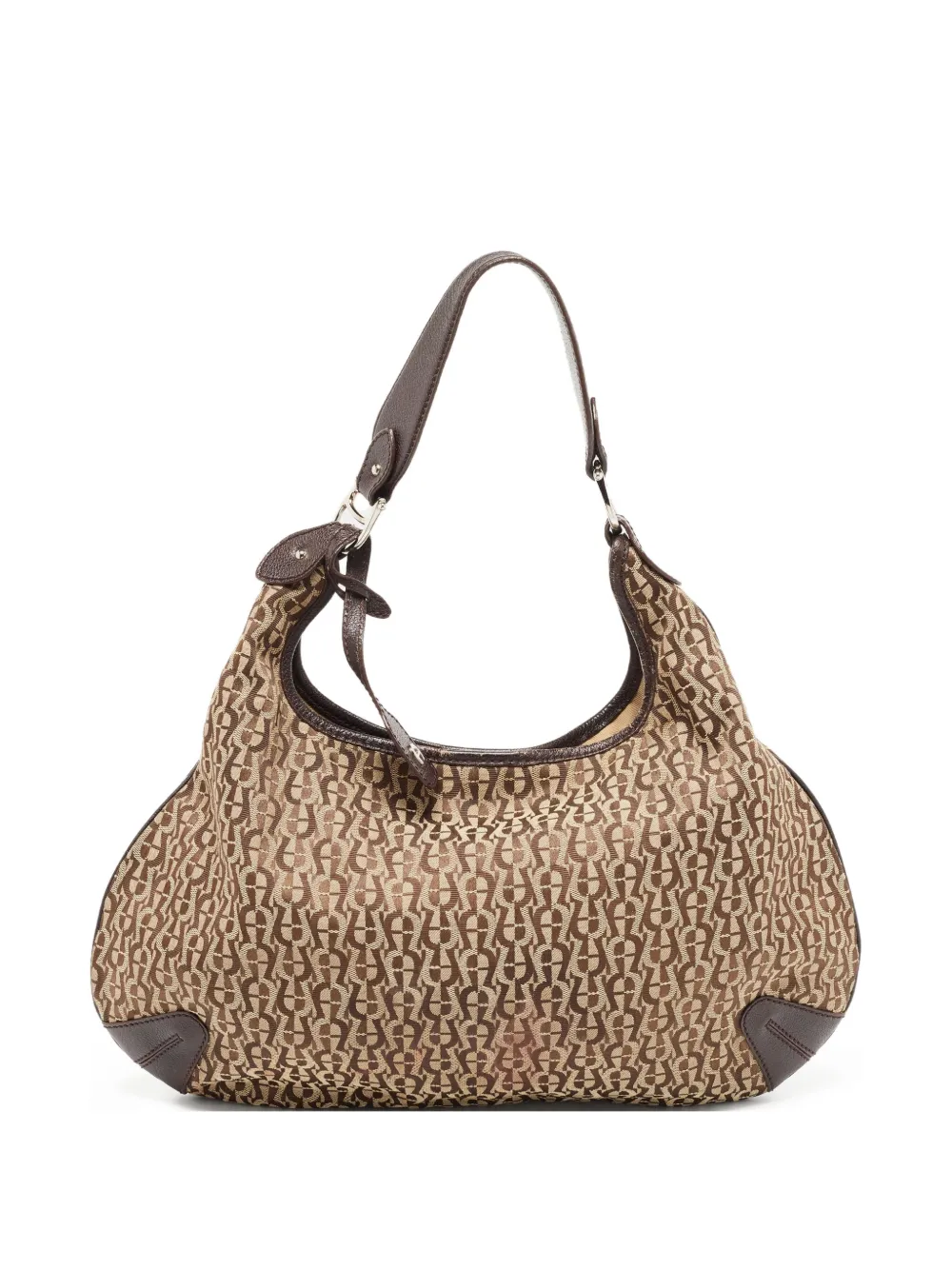 Aigner Vintage monogram-canvas shoulder bag | Neutrals | Image 1